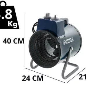 BullMach BM-EFH 3RS - Générateur d'air chaud électrique avec ventilation - 3kW
