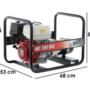 AGT 7201 HSB - Groupe électrogène 6.1 kW monophasé à essence - Moteur Honda GX390
