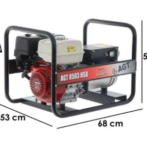 AGT 8503 HSB - Groupe électrogène 6.4 kW triphasé à essence - Moteur Honda GX390