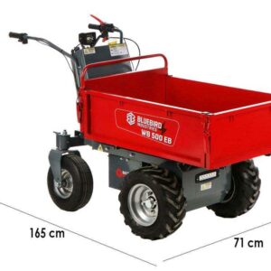 Blue Bird WB 500EB - Brouette à batterie - 48 V 32 Ah - Benne extensible