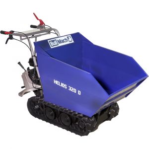 Brouette motorisée à chenilles BullMach HELIOS 320 D - Caisson dumper manuel avec capacité de charge maximale de 320 Kg