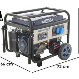 BullMach AMBRA 6500 E - Groupe électrogène 5.5 Kw monophasé - Version à chariot