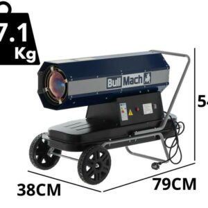 BullMach BM-DDH 20 - Générateur d'air chaud diesel - à combustion directe - sur chariot - 20kW