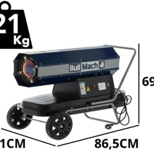 BullMach BM-DDH 30 - Générateur d'air chaud diesel - à combustion directe - sur chariot - 30kW