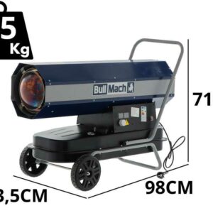BullMach BM-DDH 60 - Générateur d'air chaud diesel - à combustion directe - sur chariot - 60kW