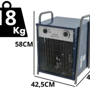 BullMach BM-EFH 22H - Générateur d'air chaud triphasé avec ventilation - 22kW