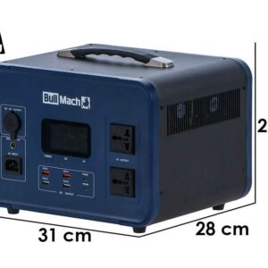 BullMach Elektron 2000 - Power Station Portable - 2000 W/1536 Wh 3.2 V
