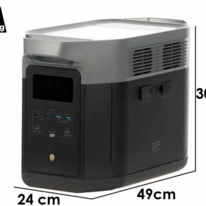 EcoFlow Delta 2 Max - Batterie PowerStation Portable - 2400 W - 2048 Wh/51.2V