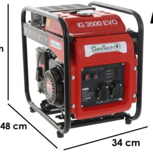 Geotech iG 3500 EVO - Groupe électrogène à inverter 3.5 kW monophasé - Moteur 6.5 CV