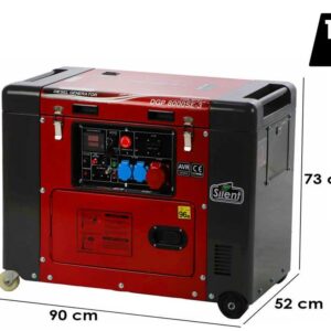 GeoTech Pro DGP8000SE-3 - Groupe électrogène 6 kW triphasé diesel - Insonorisé + cadran ATS