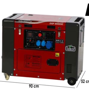 GeoTech Pro DGP8000SE - Groupe électrogène 6 KW monophasé diesel insonorisé + cadran ATS