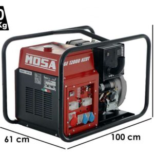 MOSA GE 12000 HZDT - Groupe électrogène 9.6 KW Triphasé - Diesel HATZ - Alternateur italien