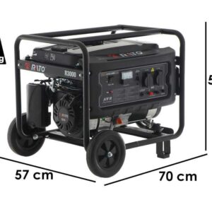 Rato R3000 - Groupe électrogène à essence 3 KW - Continue 2.8 kW monophasé