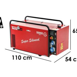 TecnoGen H8000SS/A - Groupe électrogène insonorisé 5.8 kW monophasé à essence - Boîtier ATS inclus